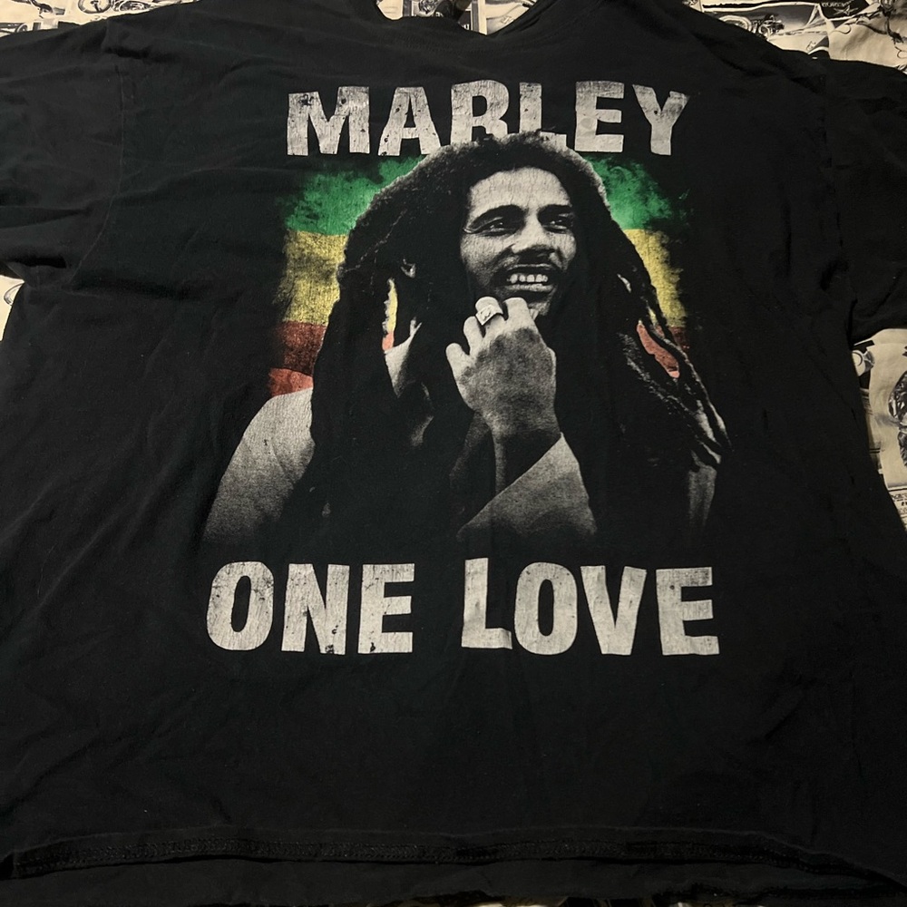 Zion Rootswear Black Marley One Love Tee